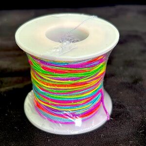 NWT Rainbow Stretchy Bracelet String Elastie 0.8mm on spool shrink wrap